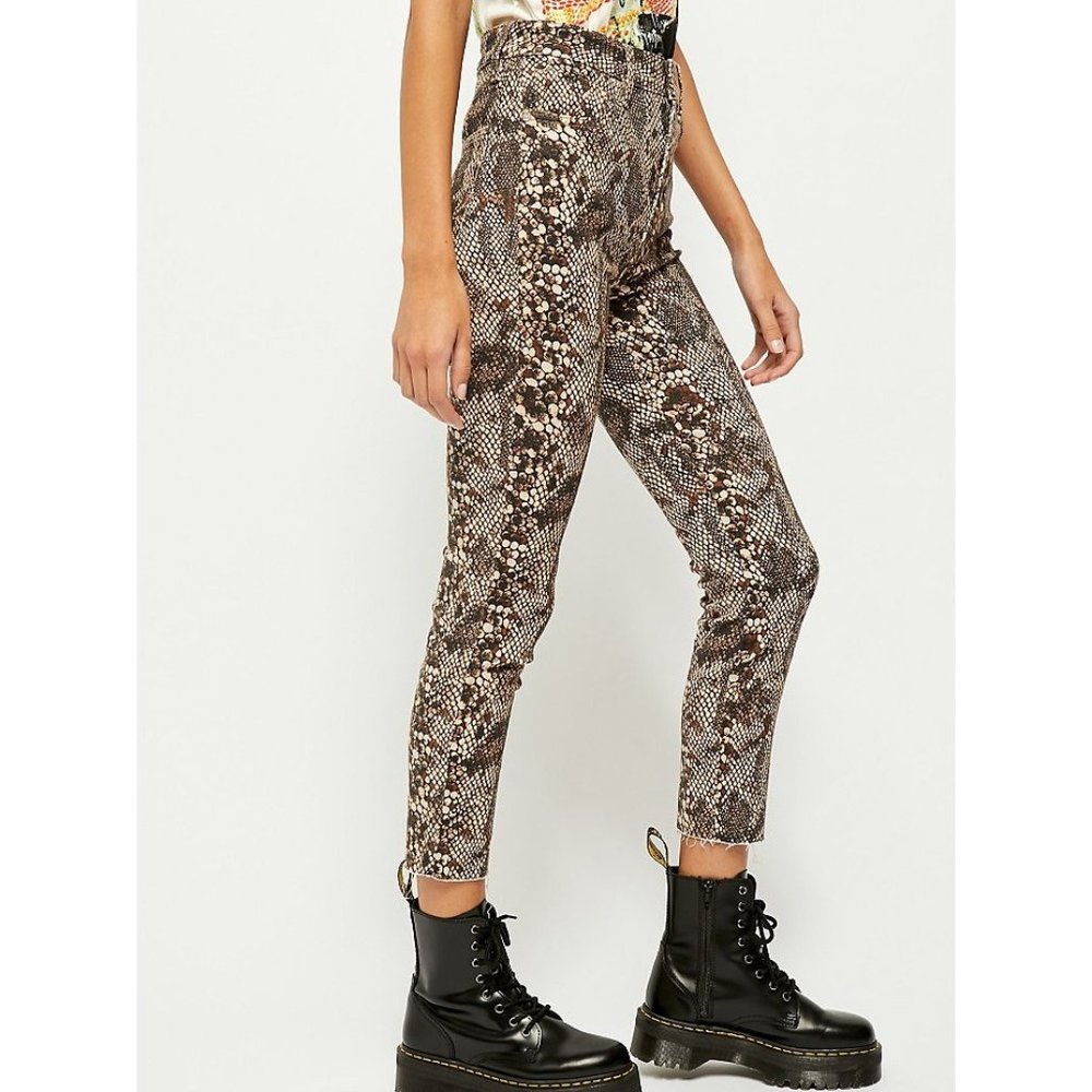 NWT Free People Raw High Rise Jegging / Snakeskin - Picture 3 of 7